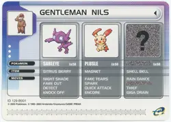 Gentleman Nils - Battle'e Card Promo - Pokemon Card TCG E-Reader - Image 1