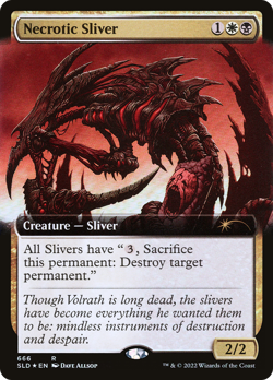 Necrotic Sliver (Secret Lair) FOIL PROMO NM White Black Rare MAGIC CARD ABUGames - Image 1
