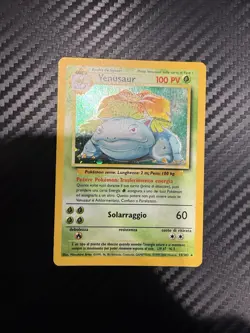 ITALIAN Base Set Venusaur 15/102 Pokemon TCG Holo Rare Card - Image 1