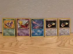 Pokemon TCG Team Rocket Bundle X5 Cards Dark Golduck, Eevee, Abra, Ekans Pokemon - Image 1