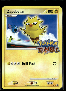 Zapdos 8/16 Pokemon Rumble Stamped Pokemon Card LP CLEAN/CF - Image 1
