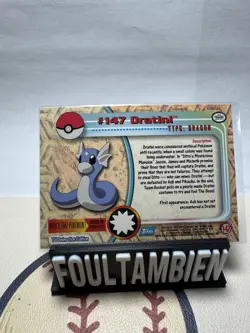 2000 Topps Tv Animation Pokemon Foil Card Dratini #147 - Image 2