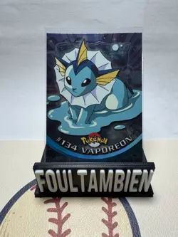 Vaporeon #134 Topps TV Animation Edition Rainbow Foil Blue Logo LP Pokemon Card - Image 1