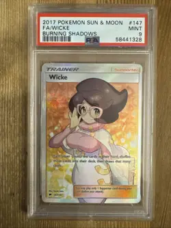 Wicke - 147/147 - Full Art Ultra Rare Burning Shadows Set - Pokemon Card - PSA 9 - Image 1