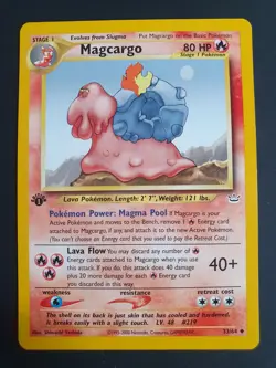 Magcargo 33/64 1st Edition - Neo Revelation Set - Pokemon Card - Excellent - Image 1