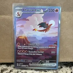 Pokemon TCG Charizard EX Card 199/165 Sir Scarlet & Violet 151 English NM - Image 1