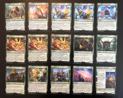 MTG Magic: The Gathering x Final Fantasy - Bulk - Common Green - 15 card lot NM - Image 1