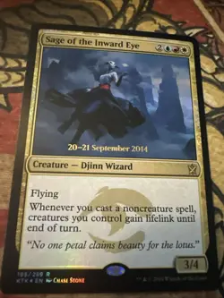 Mtg Magic Khans Prerelease Sage Of The Inward Eye Misprint Error Stamp Error - Image 2