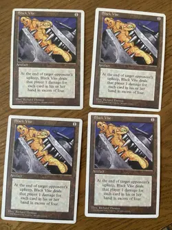 Black Vise X (4) MTG 4th Edition Playset MP - Image 1