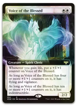 Voice of the Blessed (Extended Art) #354 (Foil) (NM) Crimson Vow VOW Magic MTG - Image 1