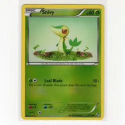 Pokemon TCG Snivy 2/114 BW Base Set Reverse Holo Common Card EN-LP 2011 - Image 1