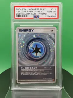 2 Swirls PSA 10 Cyclone Energy 015 PLAY Promo Season Sub 2004 Japanese Pokemon - Image 4
