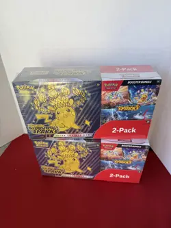 LOT 2x Pokemon TCG Surging Sparks ETB + Booster Bundle Costco Exclusive Sealed - Image 1