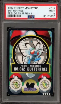 Pokemon Bandai Carddass Butterfree Japanese #012 PSA 9 Mint - Image 1