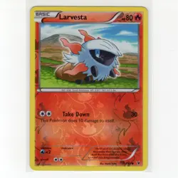 Pokemon TCG Larvesta 20/101 BW Noble Victories Reverse Holo Card EN-LP 2011 - Image 1