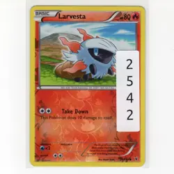 Pokemon TCG Larvesta 20/101 BW Noble Victories Reverse Holo Card EN-LP 2011 - Image 3