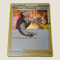 Pokemon Celebrations Professors Research Holo Rare 23/25 25th Anniversary - Image 1