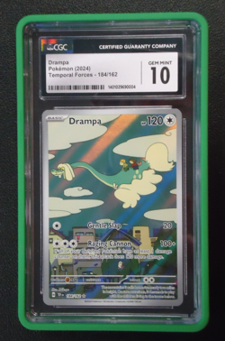 2024 POKEMON Drampa 184/162 Temporal Forces Illustration Rare CGC GEM MINT 10 - Image 1