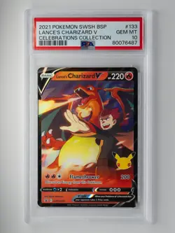 LANCE'S CHARIZARD V - SWSH133 - POKEMON CELEBRATIONS - PSA 10 GEM MINT - Image 1