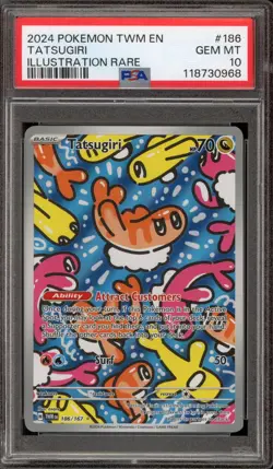 Pokemon Tatsugiri Twilight Masquerade Illustration Rare #186 PSA 10 Gem Mint - Image 1