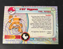 HOLO Hypno #97 Topps Blue Label TV Animation Edition Pokemon Trading CG 1999 NM - Image 2