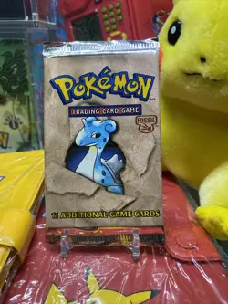 Pokemon Fossil 1999 Booster Pack Factory Sealed Lapras Artwork 742818060714 - Image 1