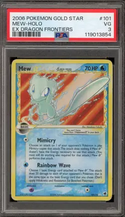 Pokemon Mew Gold Star EX Dragon Frontiers Holo Ultra Rare #101 PSA 3 - Image 1