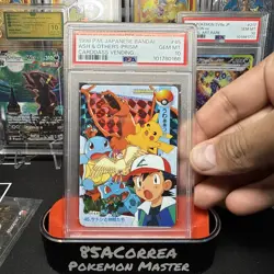 PSA 10 1998 Ash & Others Prism Carddass Vending Pokemon Bandai #45 - Image 1