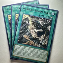 YuGiOh! 3x Tri-Brigade Airborne Assault MP21-EN202 Rare Yu-Gi-Oh! x3 - Image 1