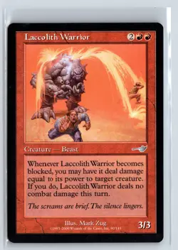 (4x) LACCOLITH WARRIOR - MTG Magic the Gathering Card - Nemesis - Uncommon - Image 1