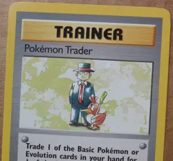 Pokemon Trader 106/130 Rare Non-Holo Base 2 Set Pokemon Trainer Card LP - Image 2