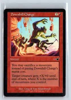 (4x) DOWNHILL CHARGE - MTG Magic the Gathering Card - Nemesis - Common - Image 1