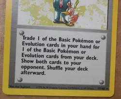 Pokemon Trader 77/102 Rare Non-Holo Base Set Pokemon Trainer Card NM - Image 3