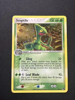 Cosmos HOLO Sceptile 4/17 Promo Pokemon Card 2004 LP - Image 1