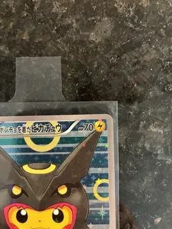 Poncho Wearing Pikachu 231/XY-P Promo Holo Rayquaza 2016 Pokemon Card Japanese - Image 2
