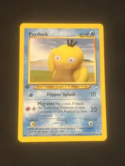 Pokemon TCG Psyduck Neo Destiny Vintage Card 79/105 1st Edition - Image 1