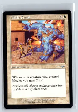 (3x) NOBLE STAND - MTG Magic the Gathering Card - Nemesis - Uncommon - Image 1
