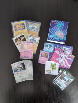 Pokemon Paradox Rift & Stellar Crown Card Lot w/ Lapras Binder + Stickers - Image 1