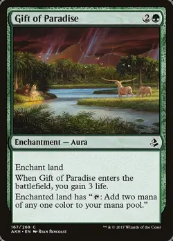 Gift of Paradise 4x FOIL AKH MTG Amonkhet Common MINT green - Image 1