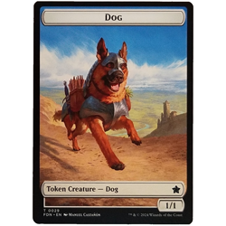 x1 Dog/Beast 0029/0033 Token MTG FDN M/NM Foundations - Image 1