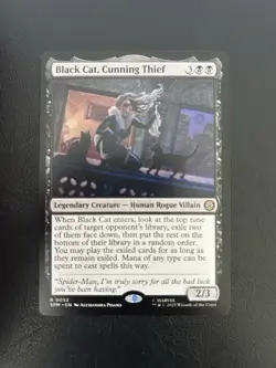 Black Cat Cunning Thief - Mtg: Marvel's Spider-Man Regular Rare 52 - Image 1