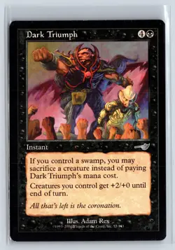 (3x) DARK TRIUMPH - MTG Magic the Gathering Card - Nemesis - Uncommon - Image 1