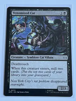 Venomized Cat 72 MTG Marvels Spider-Man 2025 Near Mint Non Foil - Image 2