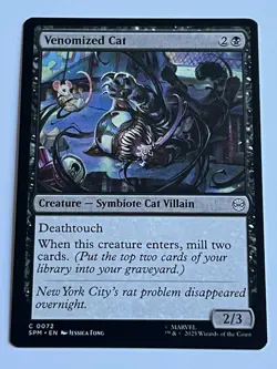 Venomized Cat 72 MTG Marvels Spider-Man 2025 Near Mint Non Foil - Image 4