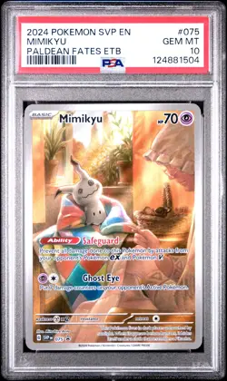 2024 POKEMON SVP EN-SV BLACK STAR PROMO #075 MIMIKYU PSA 10 - Image 1
