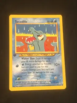 💥 Totodile 34/105 Neo Destiny Unlimited 1st Edition Stamp Vintage Pokemon 2001 - Image 1