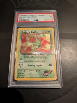PSA 1 Rocket's Scyther Holo Foil #13 Gym Heroes 2000 Pokemon - Image 1