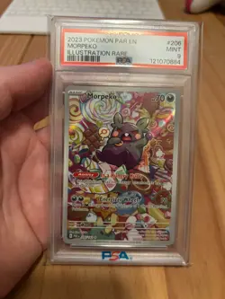 2023 Pokemon Paradox Rift Illustration Rare English Morpeko #206 PSA 9 - Image 1