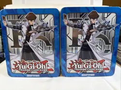 Lot of 2 EMPTY YuGiOh! 2017 Mega Tin Yugi Moto. Excellent Condition. Konami. Tin - Image 1