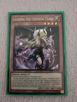 Yugioh Lacrima the Crimson Tears MP25-EN100 Prismatic Secret Rare NM 1st Ed - Image 1